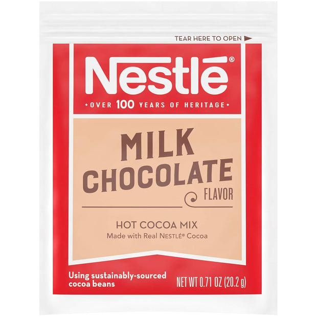 Nestle Hot Chocolate Packets, Milk Chocolate Flavor Hot Cocoa Mix, Made with Real Cocoa, Bulk Pack, 0.71 oz Packet (60 Count)