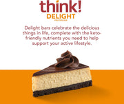 think! Delight Protein Bars, Chocolate Peanut Butter Pie, Low Sugar & Low Carb Gluten-Free Snack, Keto Friendly Snacks, 12 Count (Packaging May Vary)