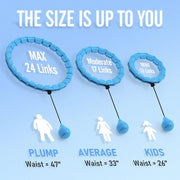 JKSHMYT Weighted Hula Circle Hoops for Adults Weight Loss, Infinity Fitness Hoop Plus Size 47 Inch, 24 Detachable Links, Exercise Hoop Suitable for Women and Beginners