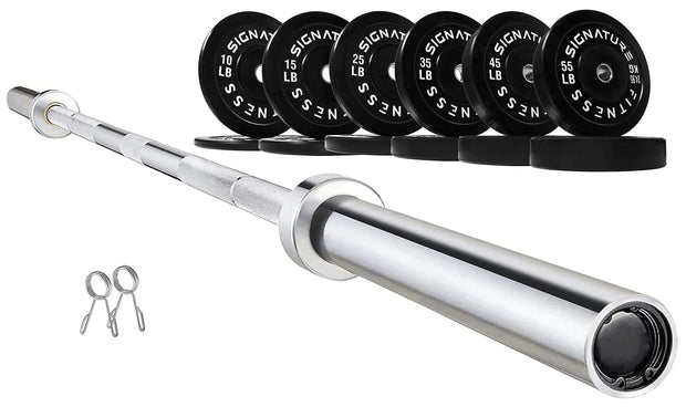 Olympic Bumper Plates Set, 2" Weight Plates for Strength Training & Weightlifting