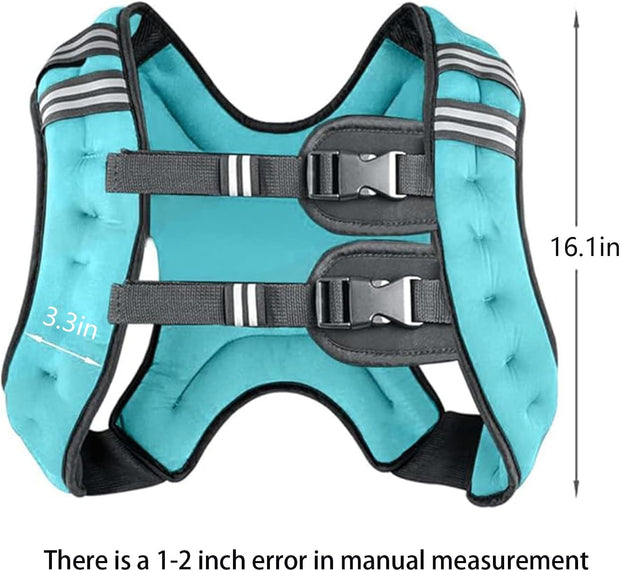 Prodigen Weighted Vest for Women and Men 8 12 16 20 25 30 Lbs with Reflective Stripe and Double Adjustable Buckle Straps Weight Vests for Strength Training, Jogging, Cardio, Weight Loss