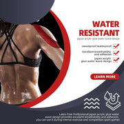 OK TAPE PRO Kinesiology Tape Uncut Roll, Elastic Physical Therapy Athletic Tape for Pain Relief, Muscle Support, Kinetic Tape, Water Resistant, 2in X 16.4ft -Black Gray