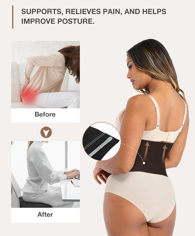 Lover-Beauty Waist Trainer for Women Corset Shapewear Tummy Control Waist Cincher Postpartum Girdle Body Shaper