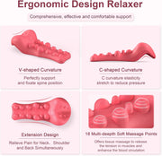 Neck and Shoulder Relaxer with Upper Back Massage Point, Cervical Traction Device Neck Stretcher for TMJ Pain Relief and Cervical Spine Alignment Chiropractic Pillow (Grey)