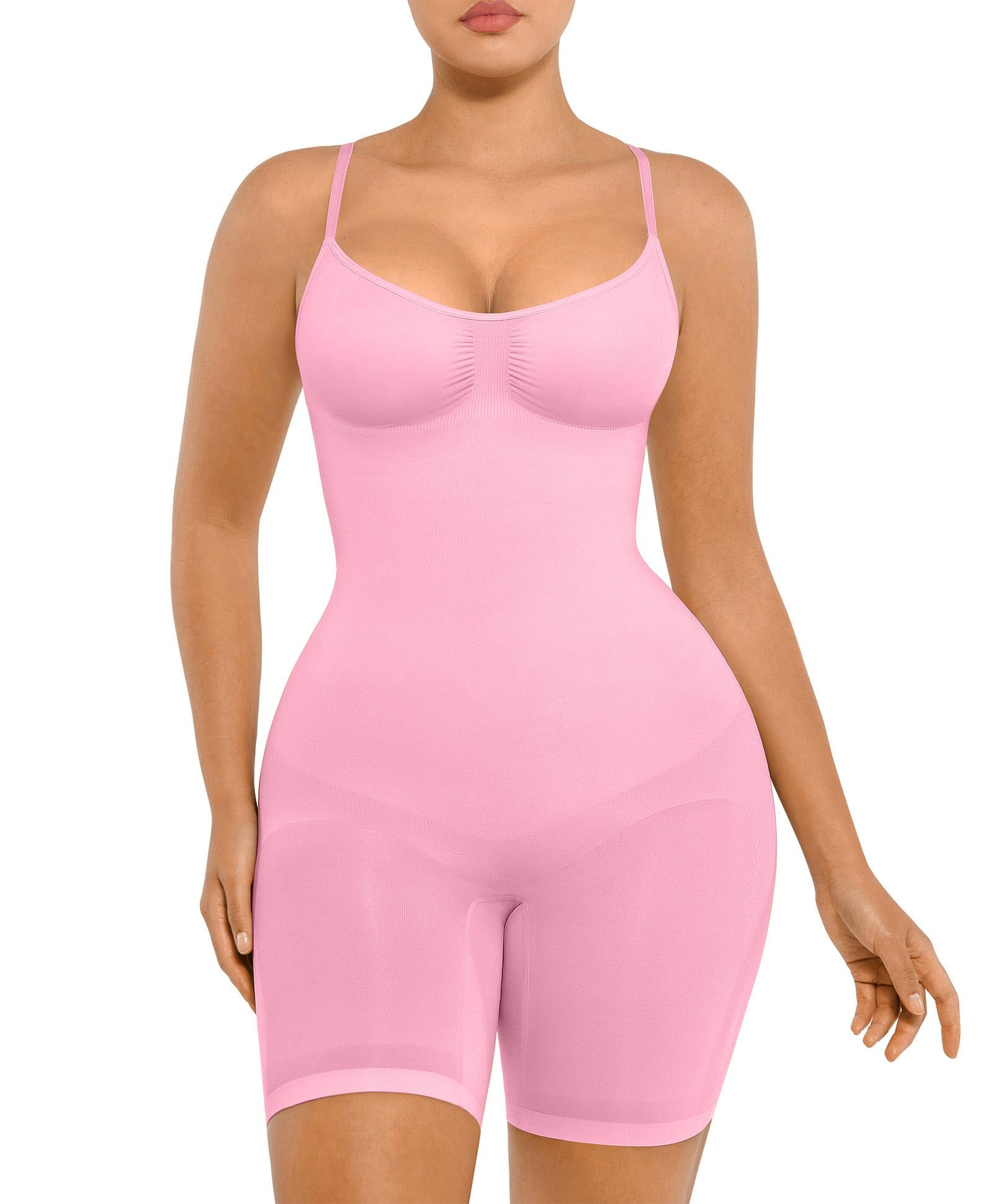 FeelinGirl Shapewear Bodysuit Tummy Control Seamless Sculpting Hip Enhancer Body Shaper for Women