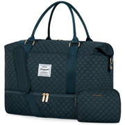 LOVEVOOK Travel Duffle Bag,Weekender Bags for Women with Shoe Compartment，Carry on Overnight Bag with Toiletry Bag,Gym Duffel Bag with Wet Pocket, Hospital Bags for Labor and Delivery