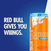 Red Bull Amber Edition Sugar Free Energy Drink, Strawberry Apricot, with 80mg Caffeine plus Taurine & B Vitamins, 8.4 Fl Oz, 6 Packs of 4 Cans (Pack of 24)