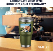 Personalized Custom Tumbler Print in USA 24 Pcs 30oz Stainless Steel Coffee Cup with Lid & Straw Double Wall Insulated Tumbler with Colorful Text Logo Photo