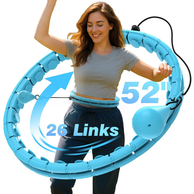 JKSHMYT Infinity Weighted Hula Exercise Hoop, for Adults Women Weight Loss Plus Size, 26/30 Detachable Links