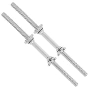 Yes4All Pair of Threaded Dumbbell Handles 14/16/18/24 inch, Chrome/Rubber Grip, Fit 1” Plates, Weight Bar Connector