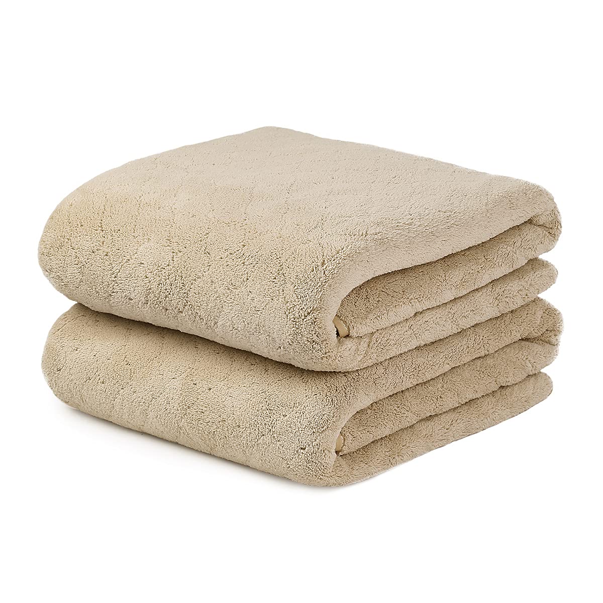 JML Microfiber Bath Towels, Oversized, Ultra Soft, Super Absorbent and Fast Drying, No Fading Large Bathroom Towel Set for Sport, Travel, Fitness, SPA and Yoga (Coral Fleece - Blue, 30 in x 60 in)