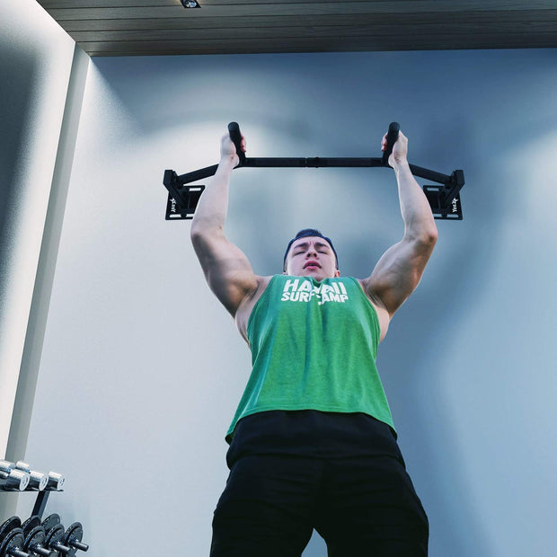 Yes4All Pull Up Bar Wall Mounted - Multifunctional Wall Mounted Pull Up Bar for Home Gym Workout Strength Training Equipment