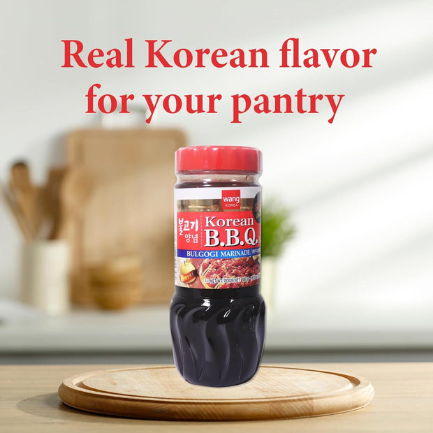 Wang Galbi Marinade, Simple and Easy to Cook, Savory, Sweet and Smoky, Korean BBQ Sauce, Kalbi Marinade, 16.93 Ounce