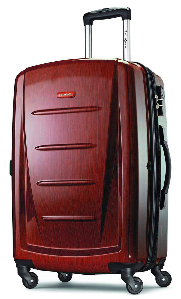 Samsonite Winfield 2 Hardside Expandable Luggage with Spinner Wheels, Burgundy, Checked-Medium 24-Inch