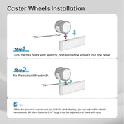 Mobile Standing Desk with Storage Base, 60° Tiltable Rolling Laptop Desk, Height Adjustable Portable Table with 4 Lockable Wheels for Home Office, White