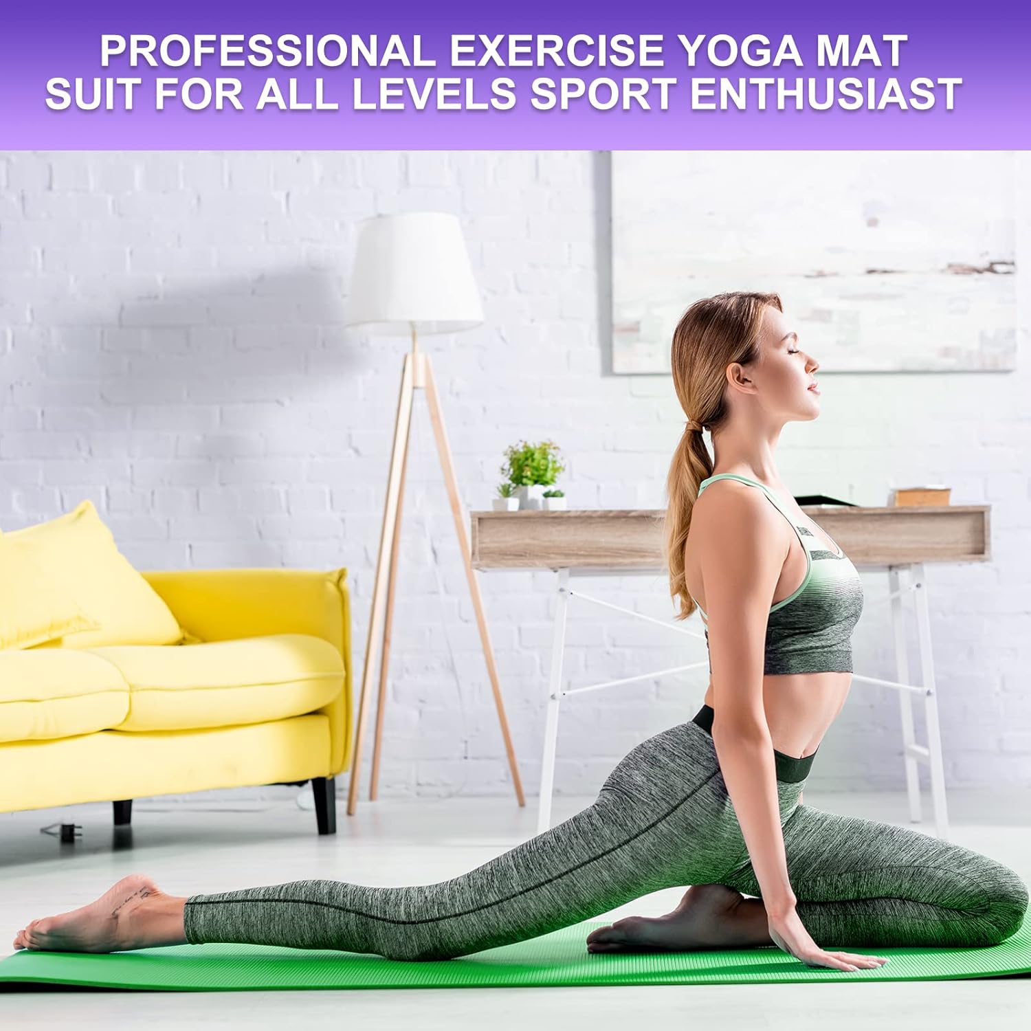 24 Pcs 3 mm Thick Yoga Mat Bulk, 68.11 x 24.02 Inches Exercise Workout Non Slip Fitness Pad for Women Kids Gym Home Yoga Pilates, Reliable Sturdy Material and Easy to Clean