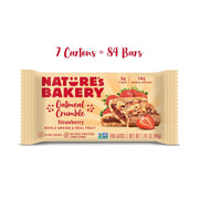 Nature's Bakery Oatmeal Crumble Bars, Strawberry, Real Fruit, Vegan, Non-GMO, Breakfast Bar, 7 Boxes With 12 Bars, 84 Count
