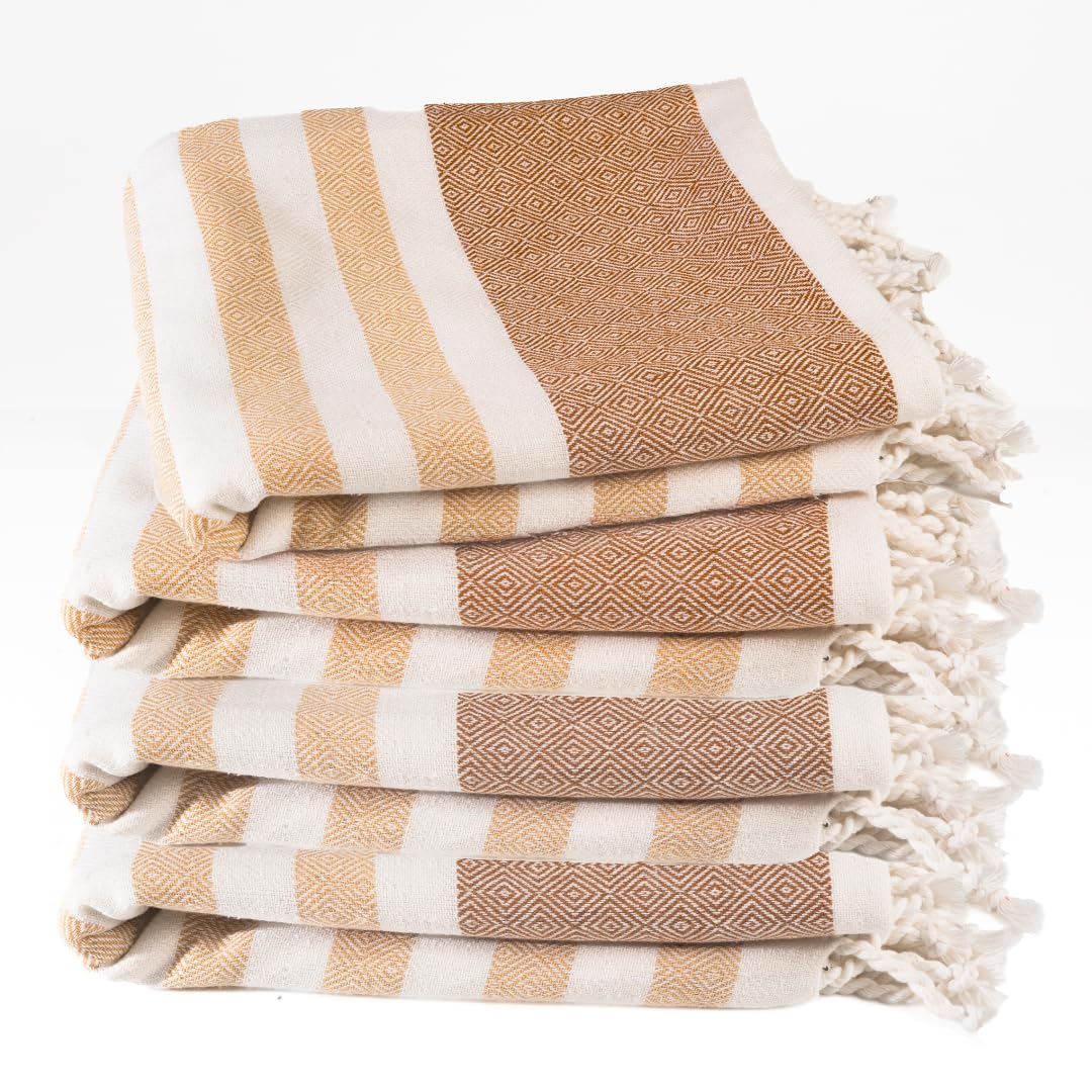 Cotton Turkish Beach Towel Towels Oversized 36"x72" Pool Absorbent Extra Large Quick Dry Sand Travel Towel (Beige, 4 Pack)