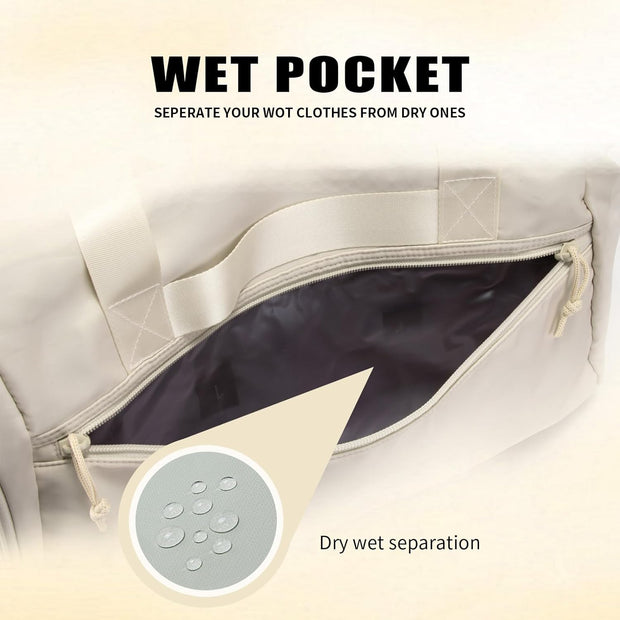 Weekender Duffel Bag with Shoe Compartment And Wet Pocket-Luggage Everyday Overnight Bag for Men and Women Travel-Carry On Gym Bag
