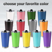 Personalized Coffee Tumbler with Picture & Text - Personalized Travel Coffee Mug - Custom 20oz Stainless Steel Tumbler Cup with Lid - Custom Cup Gift for Dad, Mom, Friends