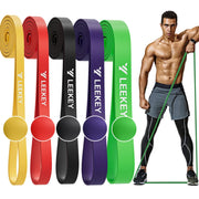LEEKEY Resistance Bands, Exercise Bands with Handles,Pull Up Assist Bands - Band Set with Door Anchor - Bands for Working Out,Band for Men and Women Fitness Training, Physical Therapy,Home Workouts