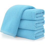 Towels for Bathroom - 100% Cotton | Lightweight | Thick | Soft, Quick Dry Towels, Bath Towel Set of 6 Large, 2 Bath 30"x56", 2 Hand 18"x28", 2 Washcloths 13"x13", Luxury Shower Towel Set, Aqua Teal