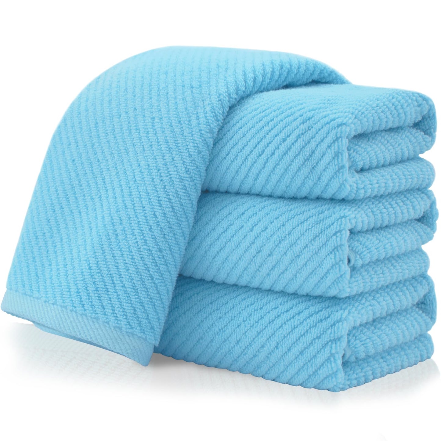 VOOVA & MOVAS Bathroom Hand Towels Set of 4, Large 18"x28" - 100% Cotton | Quick Dry | Light Weight | Thick | Soft | Absorption, Luxury Hand Towels for Showering, Hot Pink Bathroom Decor
