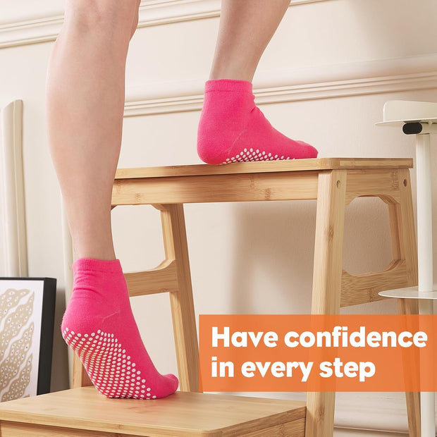 Pilates Grip Socks for Women Men Cute Non Slip Grippy Socks Woman for Yoga Barre Trampoline Hospital