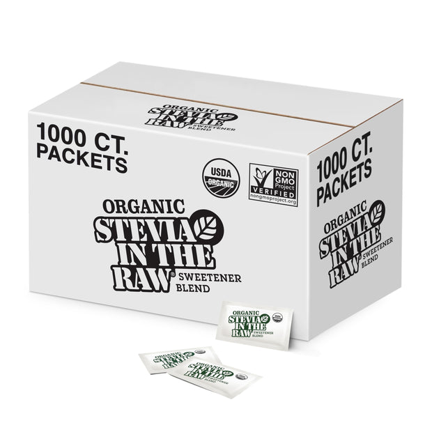 Stevia In The Raw Organic Stevia Sweetener Packets, 300 Ct, Zero Calorie Stevia Sugar Substitute Packets, No Erythritol or Artificial Flavors, USDA Organic, Non-GMO Project Verified, Vegan