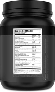 Transparent Labs Bulk Black Pre Workout - Clinically Dosed, Sugar Free Preworkout for Men and Women with Beta Alanine Powder, Citrulline Malate, & Caffeine - 30 Servings, Cherry Kiwi