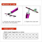 Speed Jump Rope - 360° Swivel Ball Bearing - Adjustable steel coated rope-Aluminum Anti Skipping Handle -Fitness Training Boxing Sports Exercises -Suitable for Kids and Adults