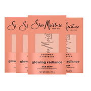 SheaMoisture Bar Soap Raw Shea Butter 4 count Moisturize and Restore Dry Skin Deeply Moisturizing bar soap with 24h shea moisture nutrients for Healthy, Glowing Skin 8 oz