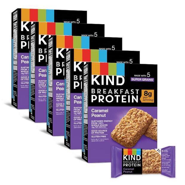 KIND Breakfast Protein Bars, Dark Chocolate Cocoa, Healthy Snacks, Gluten Free, 8g Protein, 30 Count
