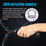 Supertrip Upgraded Weighted Jump Rope for Fitness Men Women Second Generation 360 Rotating Handles, 3.21LBS 3.38LBS 3.41LBS Polyester Heavy Skipping Rope for Exercise Workout Equipment