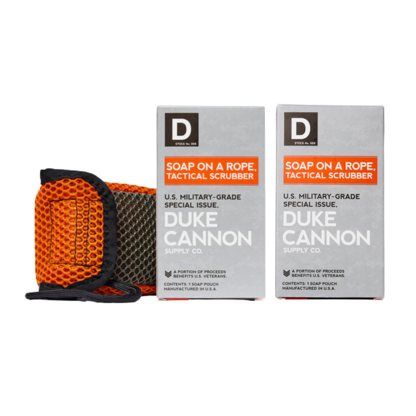 Duke Cannon Tactical Scrubber Soap Pouch - U.S. Military-Grade, Coarse and Soft Mesh, 550 Paracord, Shower Hygiene Essential for Men's Bar Soap