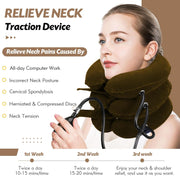 Neck Stretcher, Cervical Traction Device, Neck Traction Device, Neck Pain Relief, Adjustable Inflatable Neck Brace & Neck Stretcher Cervical Traction, Neck Decompression Home Use (Purple)