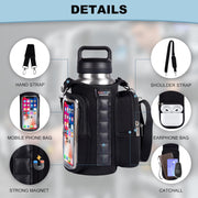 Magnetic Gym Bags for Men & Women with Adjustable Strap,Magnetic Bag Company Water Bottle Holder for Travel, Work,Sports,Water Bottle Sling Bag with Pocket