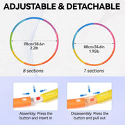 Weighted Exercise Hoop for Adults, 2.2lb&2.8lb Adjustable Fitness Hoop, 8 Detachable Hoop Sections with Jump Rope & Storage Bag, Home Gym Workout