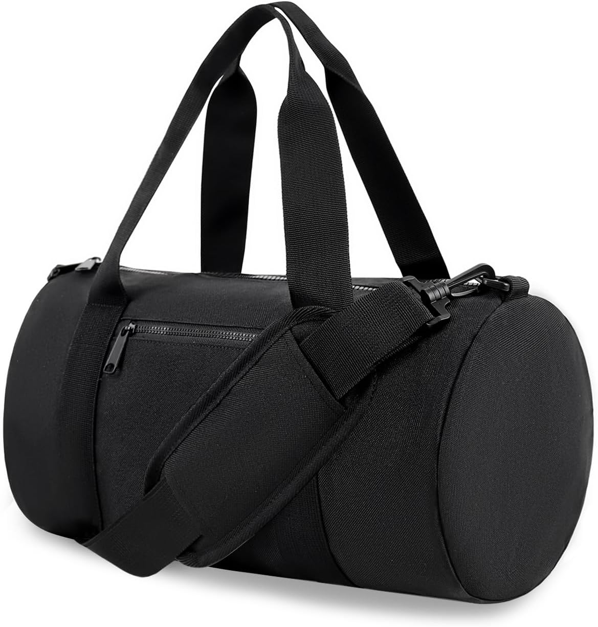 Small Gym Bag Duffel Bag for Women Men Fitness Sports Bag Workout Adjustable Detachable Shoulder Strap Lightweight Carry on Travel Duffle Bag (Black, 15" / Mini / 12L)