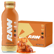RAW Ready-to-Drink Protein Shake, Chocolate - RTD Protein Drinks with Grass-Fed Whey Protein Isolate for Post-Workout - Zero-Sugar & Gluten-Free Meal Replacement Drink & Breakfast Shake, 12 Fl Oz