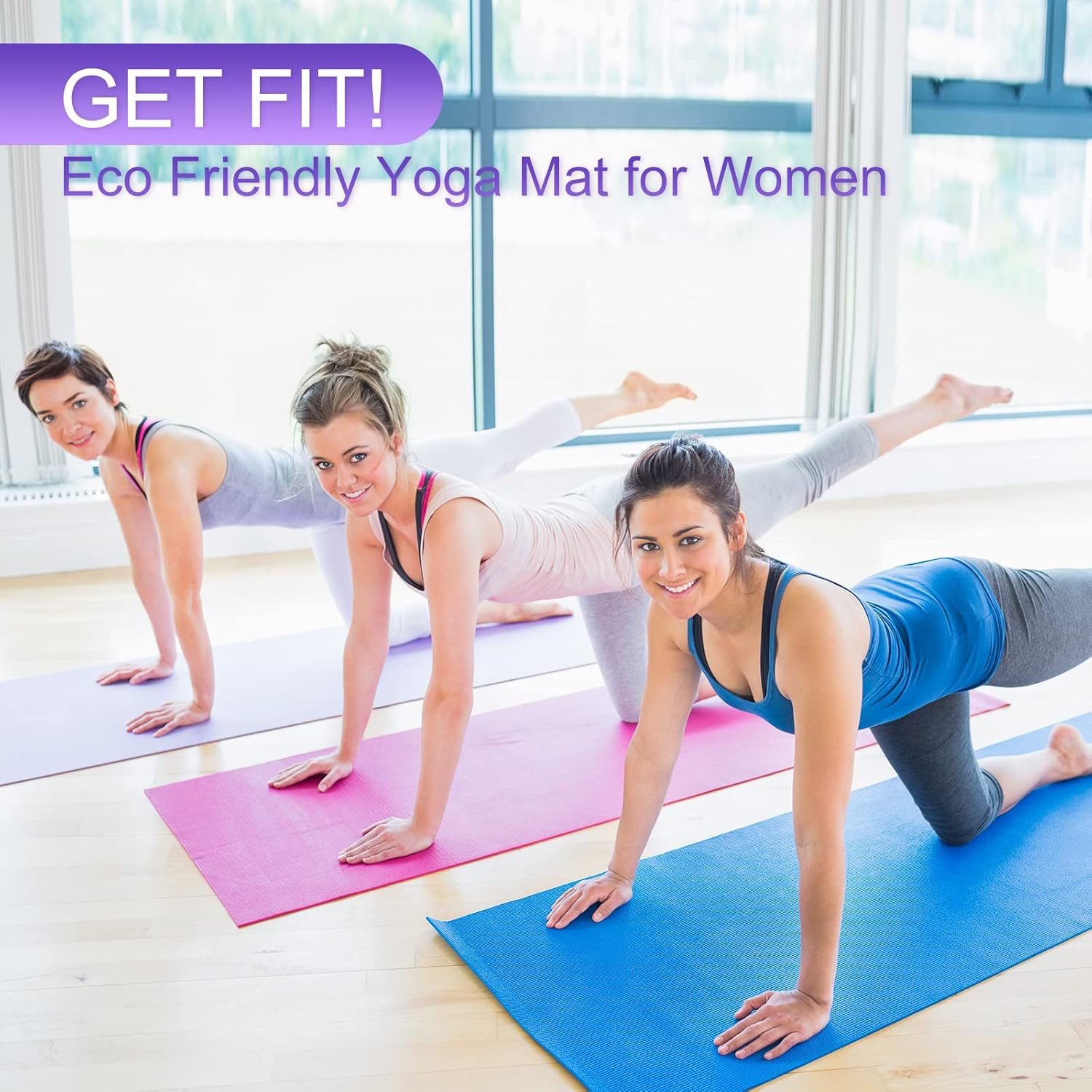 24 Pcs 3 mm Thick Yoga Mat Bulk, 68.11 x 24.02 Inches Exercise Workout Non Slip Fitness Pad for Women Kids Gym Home Yoga Pilates, Reliable Sturdy Material and Easy to Clean