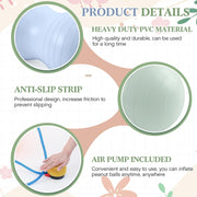 Jexine 3-Piece Anti-Burst Peanut Shape Ball Set - Exercise Yoga Balance Stability Ball for Kid Therapy, Pregnancy, and Home Gym, Includes 1 Pump, 3 Size Options