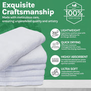 Towels N More 6 Pack 20"X40" Small Light Weight Gym Towels or Can be Used as Kids Bath Towels or Salon Towel, 100% Ring Spun Cotton Loops Sweat Towels Women's Hair Dry Towel