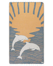 Sand Cloud Turkish Beach Towel - Sand Free - 100% Organic Turkish Cotton Yarn - Quick Dry Towel for Beach, Picnic, Blanket or Bath Towel - As Seen on Shark Tank - Marine Life (Whale Shark)