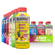 SueroX Zero Sugar Electrolyte Drink for Hydration and Recovery, Unique Blend of Electrolytes & 8 Ions, Zero Calorie Sports Drink, 21.3 Fl Oz, Variety Pack, 12 Count