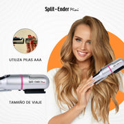Split Ender Mini – Original Cordless Split End Hair Trimmer for Dry, Damaged, Brittle, Broken, Curly, Frizzy, or Straight Hair – Battery Operated (3 AAA) – at Home Hair Care & Styling Tool – Pink