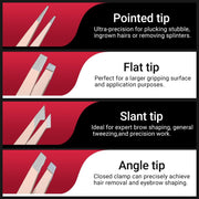 TsMADDTs Tweezers for Women Facial Hair, 8 in 1 Eyebrow Kit with Tweezers, Eyebrow Trimmer Scissors, Razor, Brush with Travel Bag, Hair Plucking Daily Beauty Tools