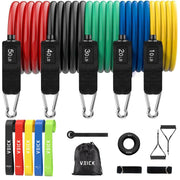 VEICK Resistance Bands, Exercise Bands, Workout Bands, Resistance Bands for Working Out with Handles for Men and Women, Exercising Bands for Fitness Weights Work Out at Home
