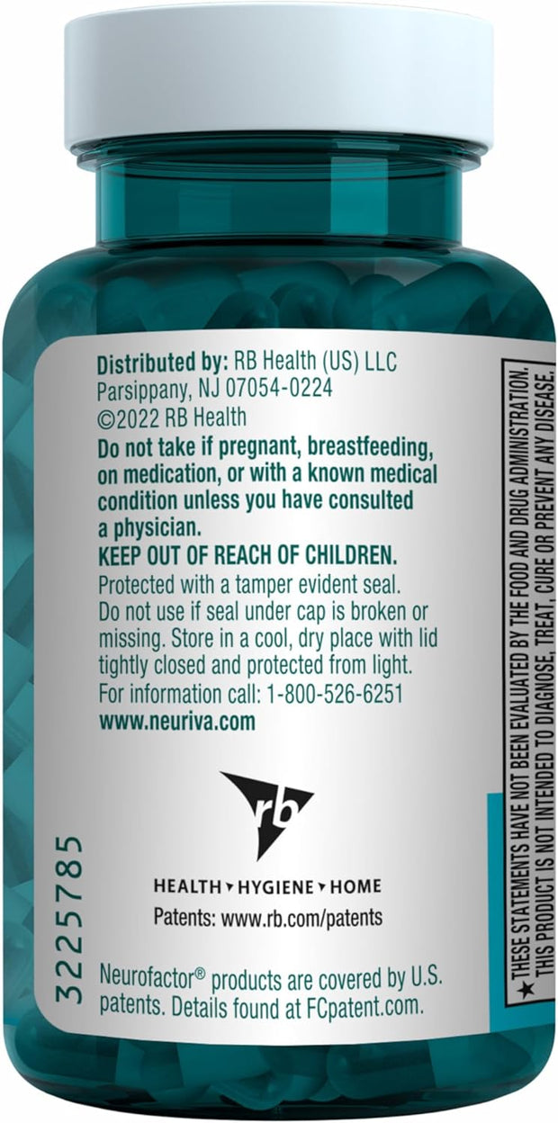 NEURIVA Plus Brain Supplement for Memory and Focus Clinically Tested Nootropics for Concentration for Mental Clarity, Cognitive Enhancement Vitamins B6, B12, Phosphatidylserine 30 Capsules