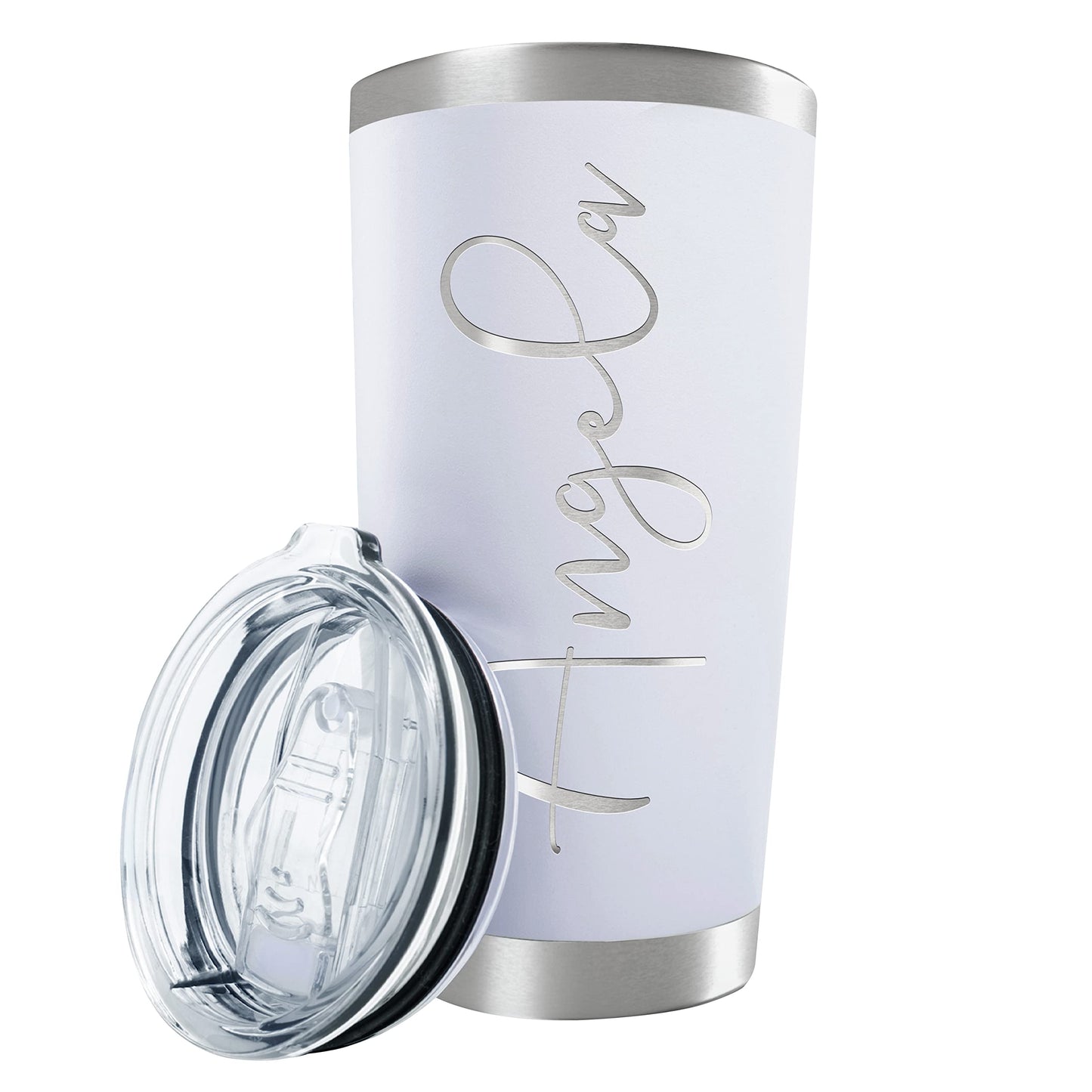 Be Burgundy Personalized Tumbler with Engraved Name - 12 Designs, 20 Oz Coffee Tumbler with Slider Lid, Black - Double Wall Insulated, Personalized Gifts for Him